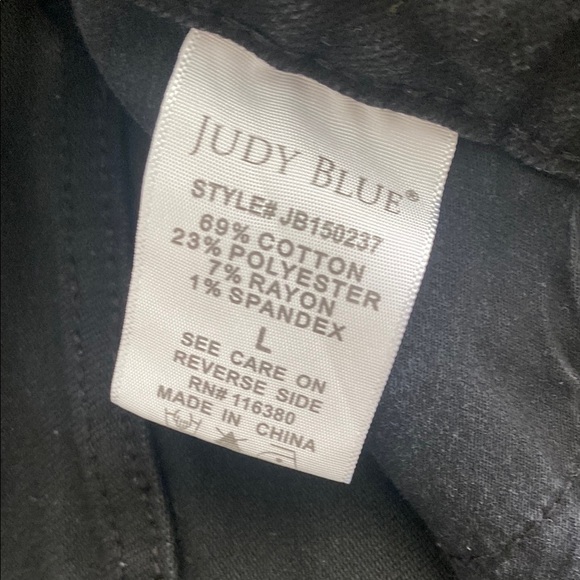 Judy Blue Women's Black Jean Shorts L - Picture 3 of 5